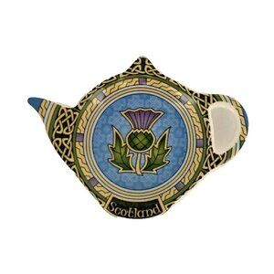 Scotland Thistle Teabag Holder Bone China Collectible Tea Bag Caddy Kitchen